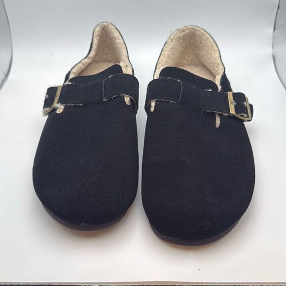 CUSHIONAIRE Women's Nest Genuine Suede Slip-On Shoe SIZE 11 BLACK - Picture 2 of 7